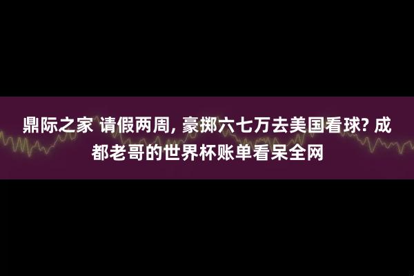鼎际之家 请假两周, 豪掷六七万去美国看球? 成都老哥的世界杯账单看呆全网